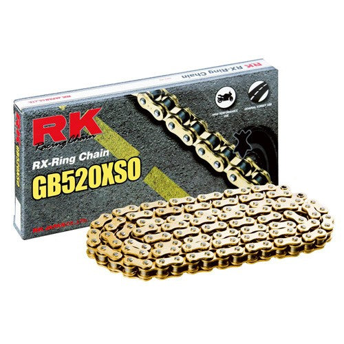 Catena RK passo 520 enduro duratura con RX-RING 120 maglie - oro