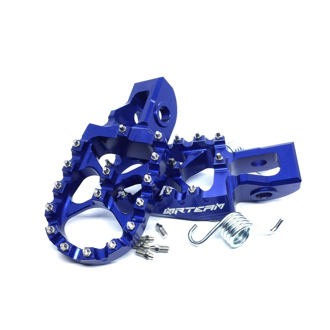 Coppia pedane in ergal Yamaha YZ 85 (02-20) blu