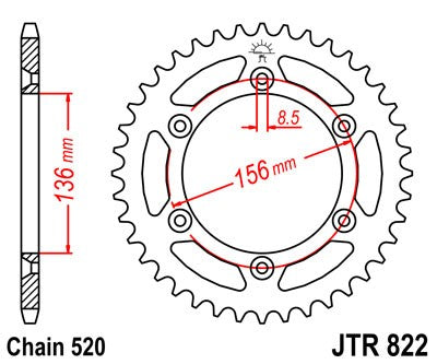 Corona JT acciaio Sherco 300 SEF-R (14-19) 48 denti