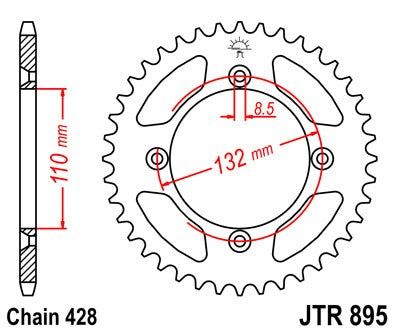 Corona JT acciaio KTM 85 SX (03-20) 49 denti passo 428