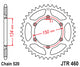 Corona JT acciaio Suzuki RMZ 250 (04-06) 48 denti