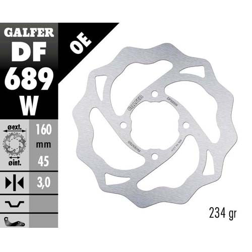 Disco freno Galfer Wave KTM 65 SX (04-20) posteriore