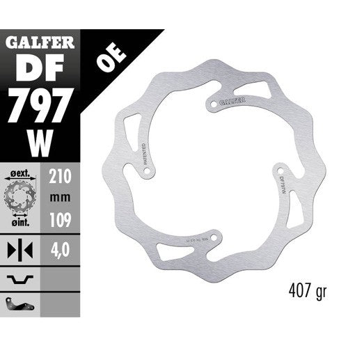 Disco freno Galfer Wave KTM 85 SX (11-20) posteriore