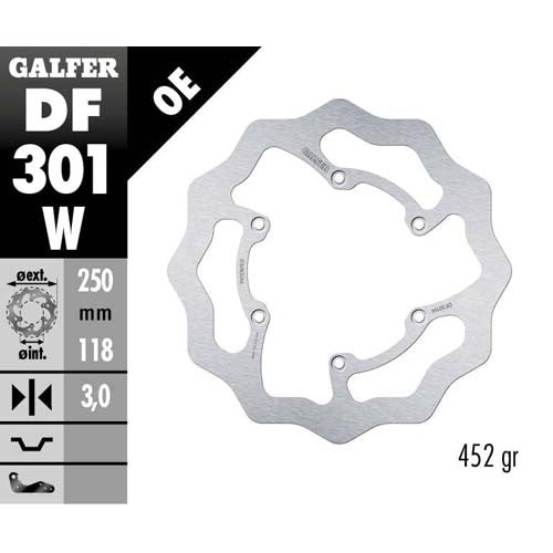 Disco freno Galfer Wave Yamaha YZ 450 F (03-15) anteriore