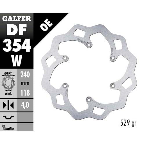 Disco freno Galfer Wave Suzuki RM 250 (99-12) posteriore