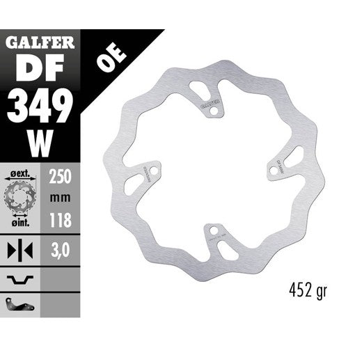 Disco freno Galfer Wave Suzuki RMZ 450 (05-17) anteriore