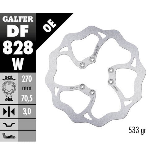 Disco freno Galfer Wave TM EN/MX 450 F (04-18) anteriore