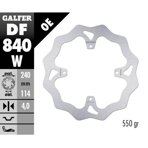 Disco freno Galfer Wave TM EN/MX 450 F (15-18) posteriore