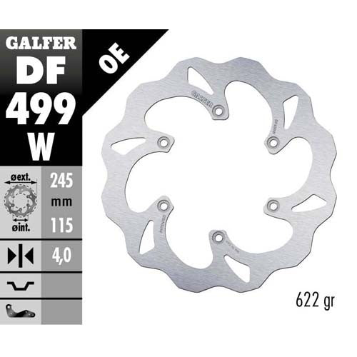 Disco freno Galfer Wave Yamaha YZ 450 F (03-17) posteriore