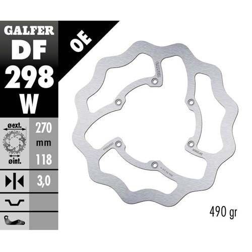 Disco freno Galfer Wave Yamaha YZ 450 F (16-20) anteriore