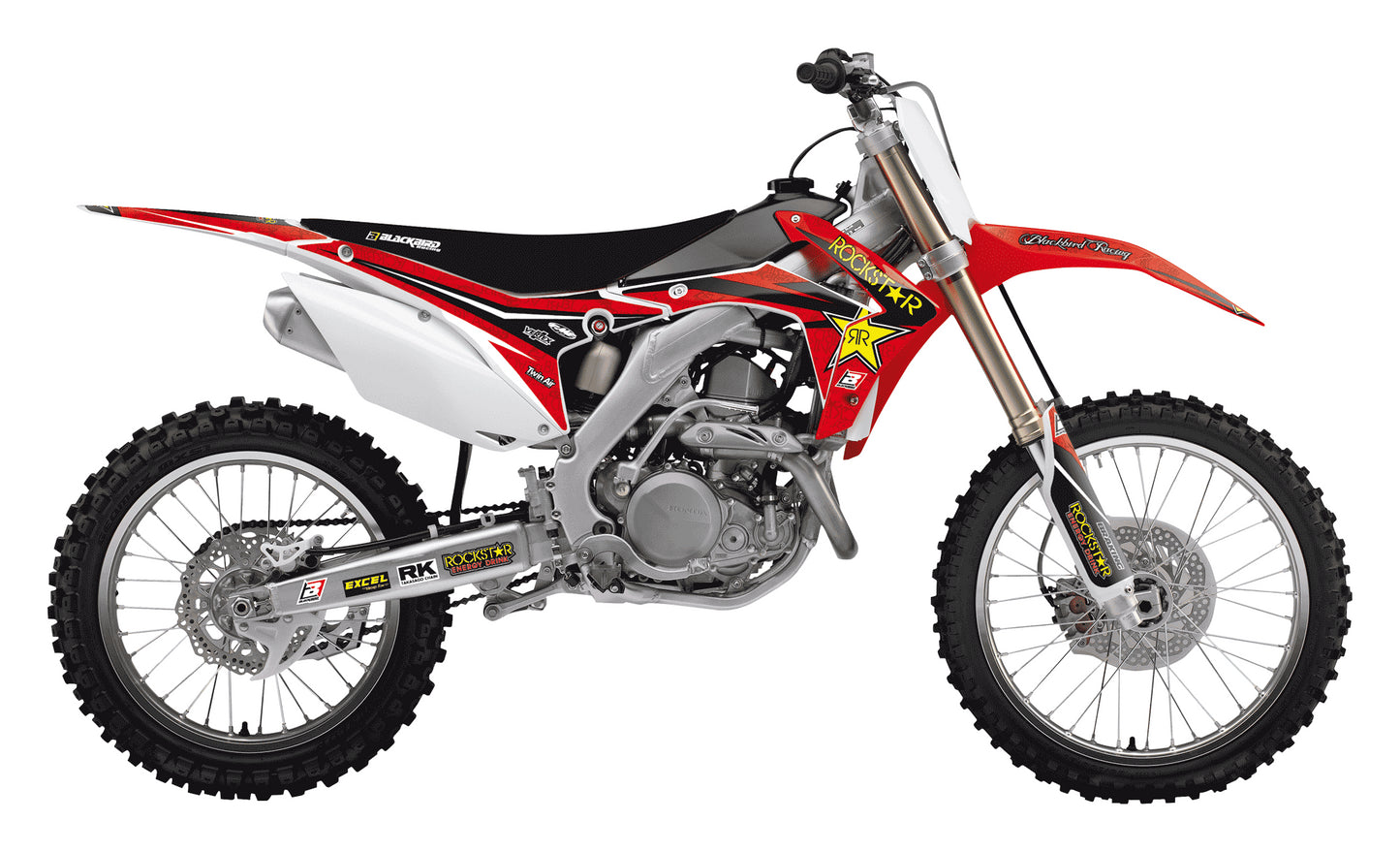 Kit grafiche + Coprisella Honda CRF 450 R (13-16) Rockstar Energy