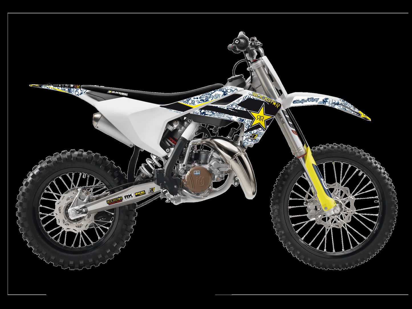 Kit grafiche + Coprisella Husqvarna 85 TC (18-20) Rockstar Energy