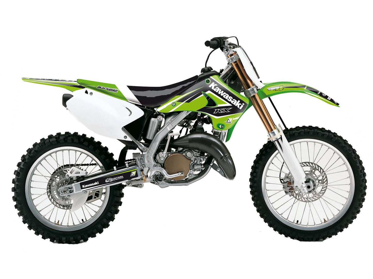 Kit grafiche + Coprisella Kawasaki KX 250 (03-08) Dream 4