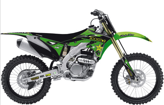 Kit grafiche + Coprisella Kawasaki KX 250 F (13-16) Rockstar Energy