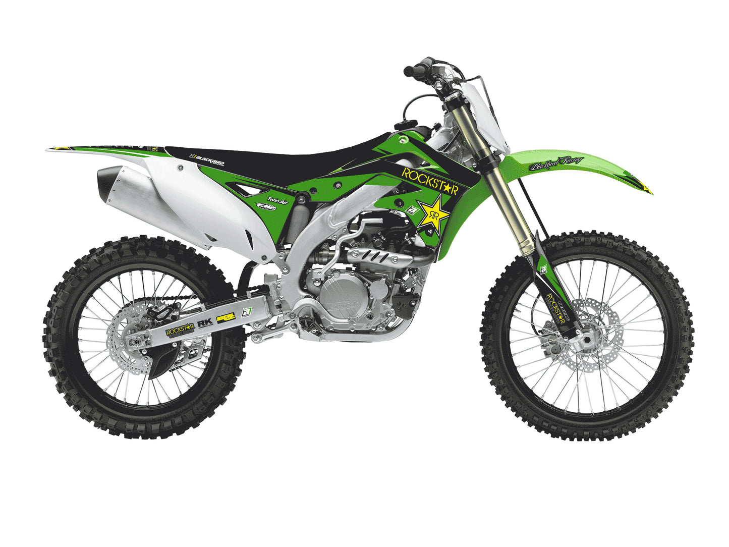 Kit grafiche + Coprisella Kawasaki KX 450 F (12-15) Rockstar Energy