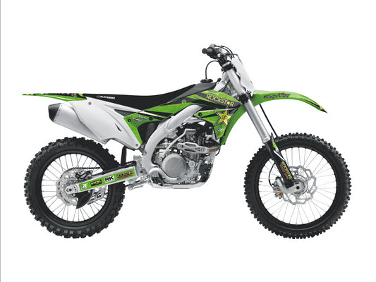 Kit grafiche + Coprisella Kawasaki KX 450 F (16-18) Rockstar Energy