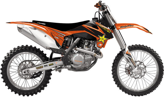 Kit grafiche + Coprisella KTM 500 EXC-F (14-16) Rockstar Energy