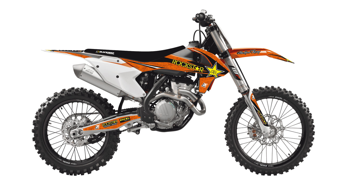 Kit grafiche + Coprisella KTM 500 EXC-F (17-19) Rockstar Energy