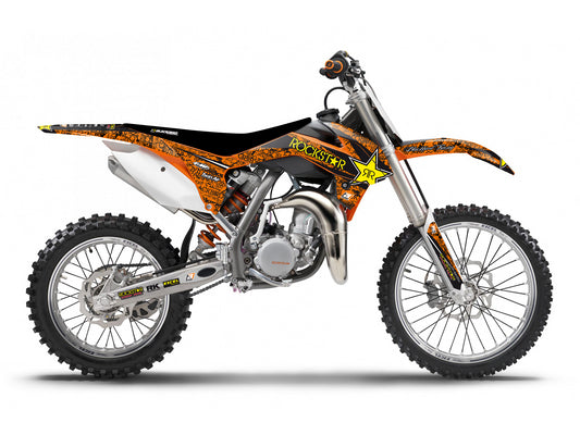 Kit grafiche + Coprisella KTM 85 SX (13-17) Rockstar Energy