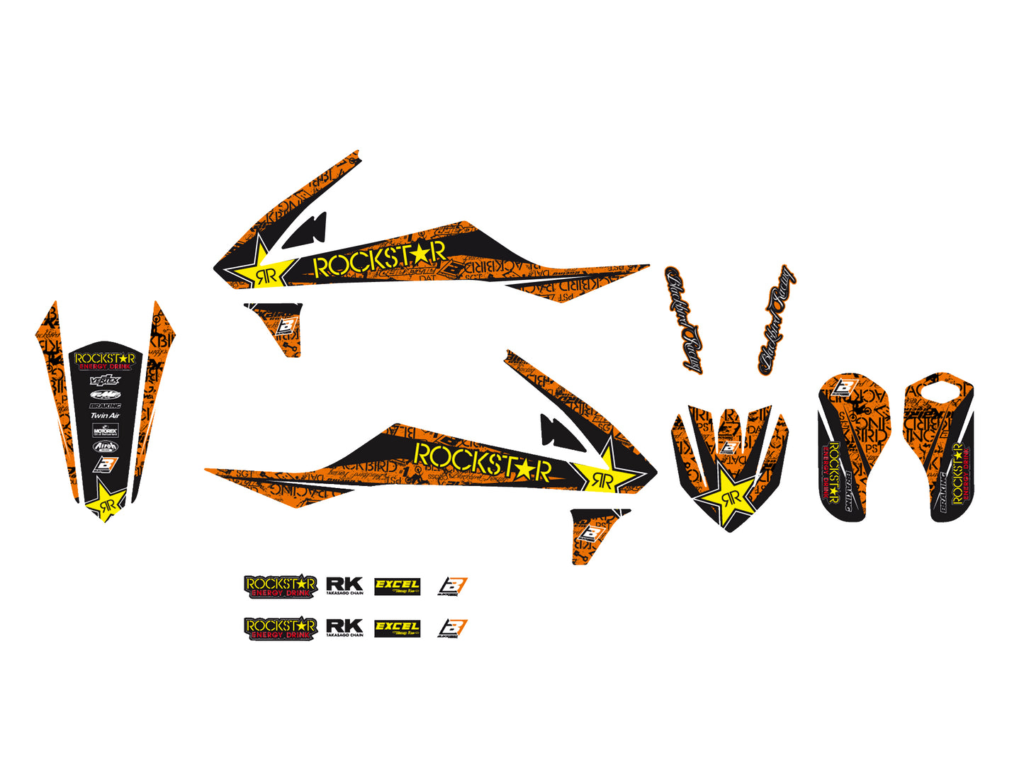 Kit grafiche + Coprisella KTM 85 SX (18-20) Rockstar Energy