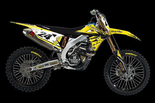 Kit grafiche + Coprisella Suzuki RMZ 450 (18-20) Rockstar Energy