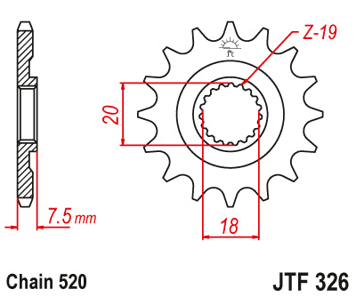 Pignone JT Honda CR 125 (87-03) 13 denti