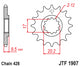 Pignone JT KTM 85 SX (04-17) 13 denti