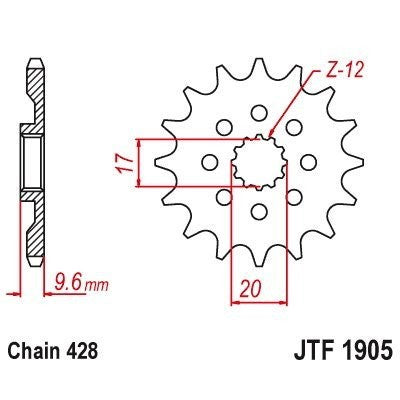 Pignone JT KTM 85 SX (18-19) 13 denti