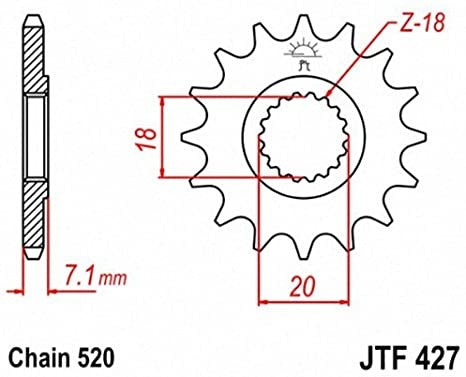 Pignone JT Suzuki RMZ 250 (07-12) 12 denti scaricato