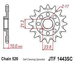 Pignone JT Suzuki RMZ 450 (13-18) 13 denti scaricato